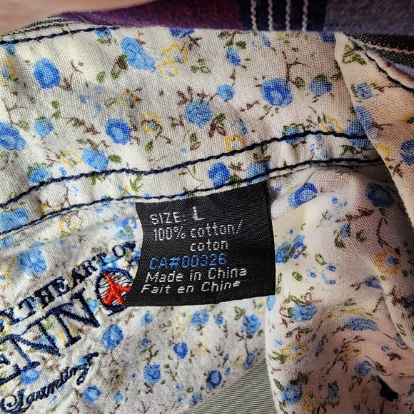 John Lennon for English Laundry Plaid Button Front Shirt Red Blue Size Large - Picture 3 of 14